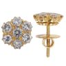 18ct Yellow Gold 2.75ct Brilliant Cut Diamond Cluster Stud Earrings