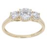 9ct Yellow Gold Cubic Zirconia Three Stone Ring