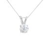 18ct White Gold 1.00ct Diamond Solitaire Pendant And Chain 18"