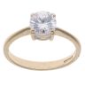 9ct Yellow Gold Cubic Zirconia Single Stone Ring