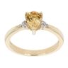 9ct Yellow Gold Created Citrine and Diamond Dress Ring