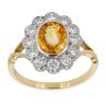 18ct Yellow Gold 1.66ct Yellow Sapphire and 0.85ct Diamond Cluster Ring