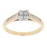 18ct Yellow Gold 0.50ct Princess Cut Diamond Cluster Ring