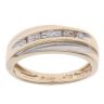 9ct Yellow Gold 0.10ct Diamond Crossover Ring