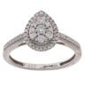 9ct White Gold 0.28ct Brilliant Cut Diamond Cluster Ring