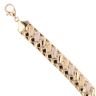 14ct Yellow And White Gold Plaited Bracelet 7.5"