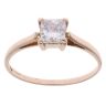 9ct Yellow Gold 0.65ct Princess Cut Diamond Solitaire Ring