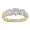 18ct Yellow Gold 1.85ct Diamond Trilogy Ring