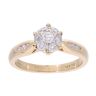 18ct Yellow Gold 0.33ct Diamond Cluster Ring