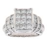 18ct White Gold 3.00cts Diamond Cluster Ring
