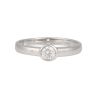 Sterling Silver Bezel Set Cubic Zirconia Solitaire Ring