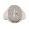 9ct Yellow Gold 0.05ct Diamond Signet Ring