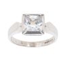 9ct White Gold Cubic Zirconia Single Stone Ring