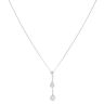 9ct White Gold Cubic Zirconia Drop Pendant and Chain 18"