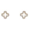 9ct Yellow Gold Cubic Zirconia Openwork Petal Stud Earrings
