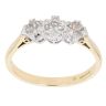 18ct Yellow Gold 0.74ct Old Cut Diamond Trilogy Ring