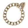 9ct Yellow Gold Heart Charm Bracelet 7"