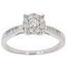9ct White Gold 0.32ct Brilliant Cut Diamond Cluster Ring