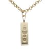 9ct Yellow Gold Ingot Pendant And Chain 18"