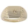9ct Yellow Gold 0.05ct Diamond Signet Ring