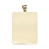 14ct Yellow Gold Plain Rectangular Tag Pendant