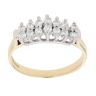 18ct Yellow Gold 0.25ct Diamond Two Row Fancy Ring