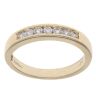 9ct Yellow Gold 0.30ct Brilliant Cut Diamond Half Eternity Ring