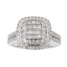 18ct White Gold 1.00ct Diamond Cluster Ring