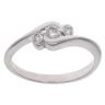 18ct White Gold 0.25ct Brilliant Cut Diamond Trilogy Ring