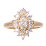 18ct Yellow Gold Cubic Zirconia Cluster Ring