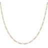 9ct Yellow and White Gold Diamond Cut Figaro Chain 16"