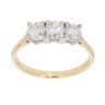 18ct Yellow Gold 1.00ct Diamond Trilogy Ring