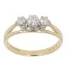 18ct Yellow Gold 0.50ct Brilliant Cut Diamond Trilogy Ring