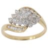 18ct Yellow Gold 0.68ct Brilliant Cut Diamond Cluster Ring