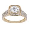 9ct Yellow Gold Cubic Zirconia Cluster Ring