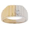 18ct Yellow and White Gold 0.10ct Diamond Signet Ring