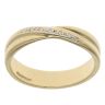 18ct Yellow Gold 0.04ct Brilliant Cut Diamond Crossover Ring