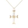 9ct Yellow Gold Celtic Cross Pendant And Chain 18"