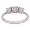 9ct White Gold 0.60ct Brilliant Cut Diamond Trilogy Ring
