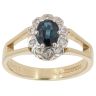 18ct Yellow Gold 0.10ct Diamond And Sapphire Cluster Ring