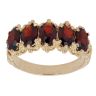 9ct Yellow Gold Garnet Five Stone Ring