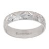 9ct White Gold Patterned Wedding Ring 4.8mm