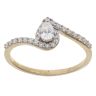 18ct Yellow Gold 0.50ct Pear And Brilliant Cut Diamond Cluster Ring