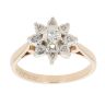 9ct Yellow Gold 0.10ct Diamond Cluster Ring