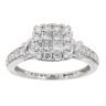9ct White Gold 0.66ct Diamond Princess Cut Cluster Ring