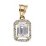 14ct Yellow Gold Cubic Zirconia Cluster Pendant