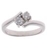 18ct White Gold 0.25ct Brilliant Cut Diamond Two Stone Ring