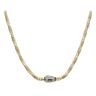 14ct Yellow Gold Monaco Spin Pave Lock Twist Chain 22"