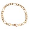9ct Yellow Gold Figaro Bracelet 9"