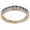 9ct Yellow Gold 0.05ct Brilliant Cut Diamond Half Eternity Ring
